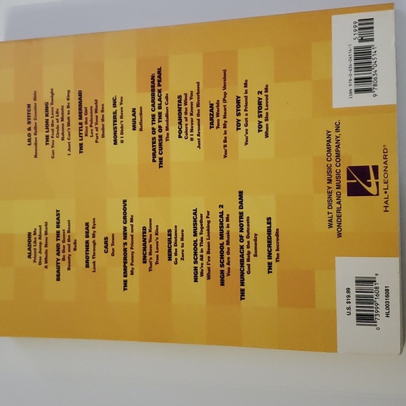 Disney Mega Hit Movies Sheet Music Book for Piano - Picture 4 of 5